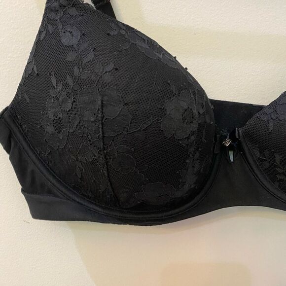 Victoria’s Secret Black Lined Demi/Demi-Buste Double Bra Women Size 38D - Picture 2 of 7